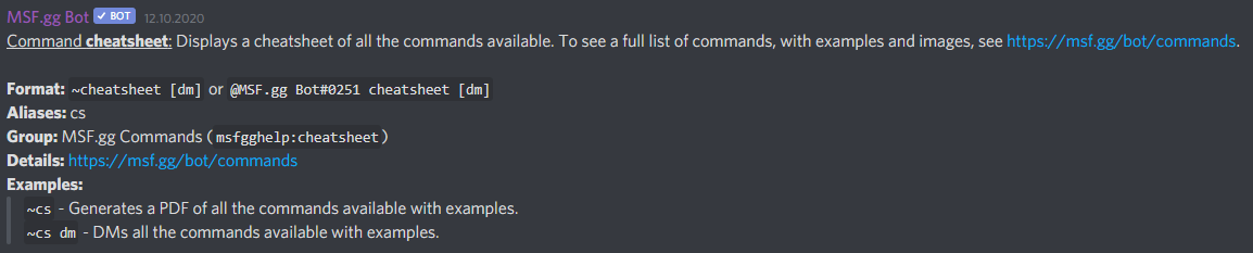 PIC commands cheatsheet