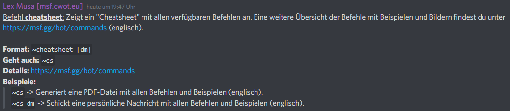 PIC commands cheatsheet